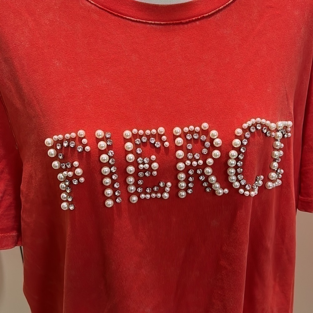 Forever 21 plus acid rinse fierce embellished tee - Picture 2 of 6